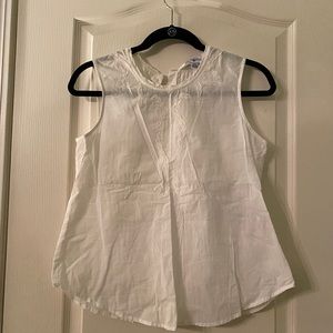 White blouse with lace details